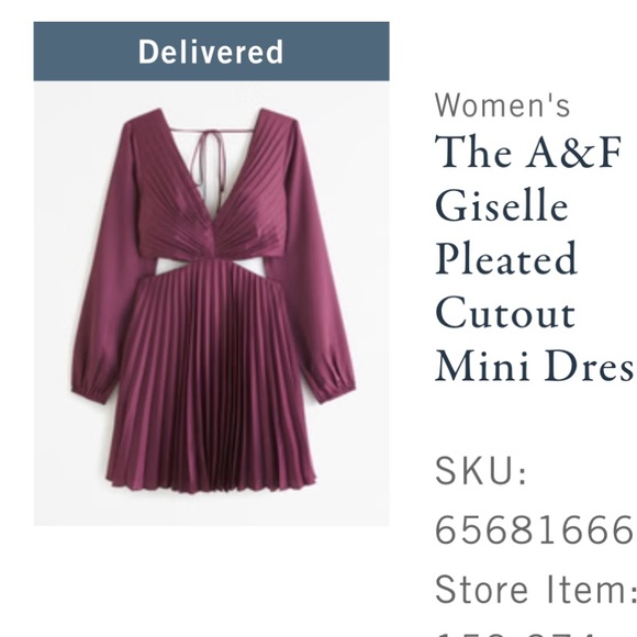 The A&F Giselle Pleated Cutout Mini Dress - Picture 3 of 3